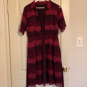 Banana Republic Lace Button Down Dress